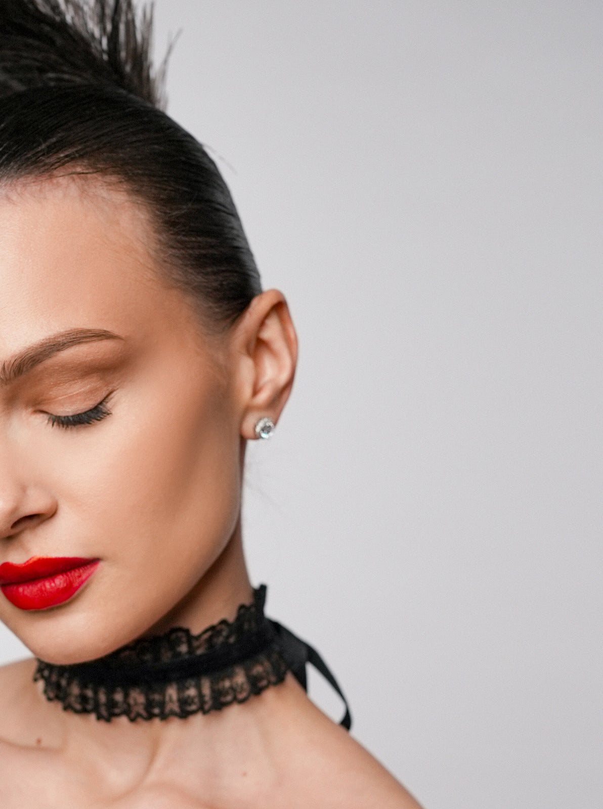 CHOKER DANTELĂ MARIE BLACK