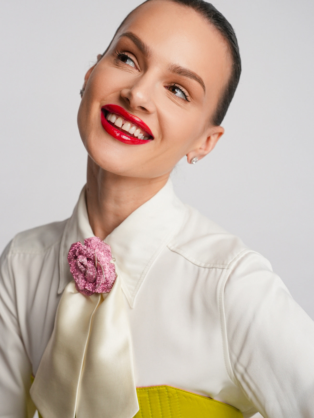 BROȘA ROYAL PINK ROSE