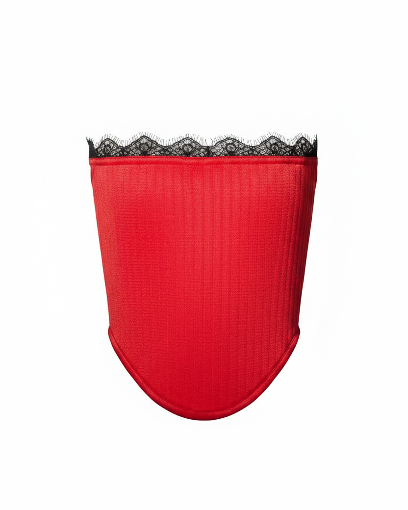 CORSET CASINO CU DOUĂ FEȚE (ROȘU-NEGRU)