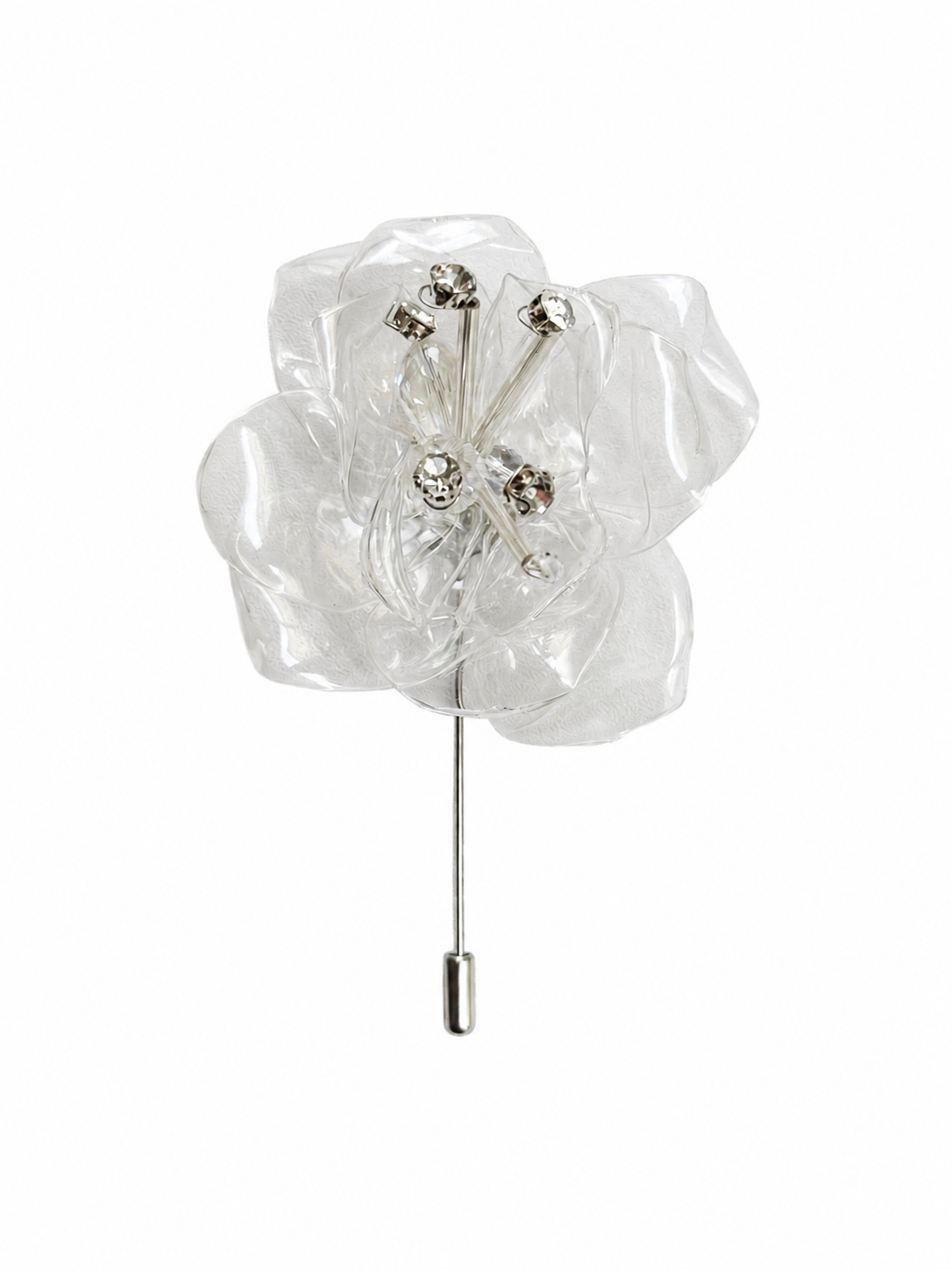 SILVER LINING FLOWER PIN