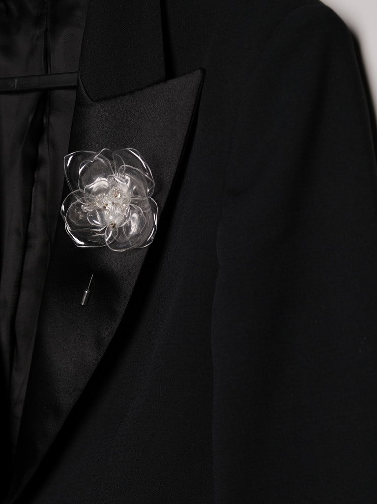 SILVER LINING FLOWER PIN