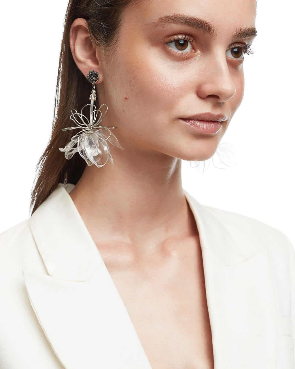 SILVER LINING FLOWER EARRINGS