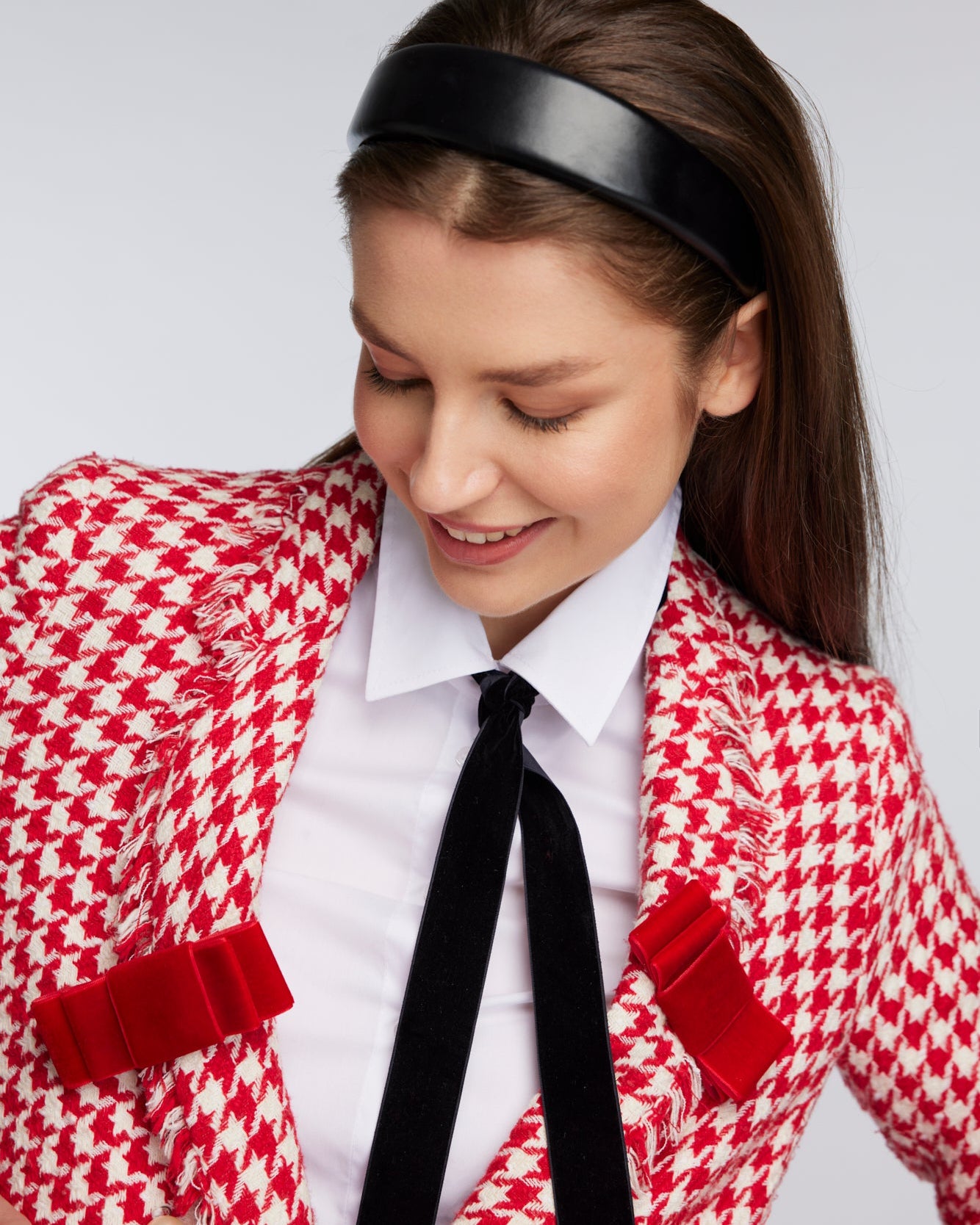 BROȘA RED VELVET BOW