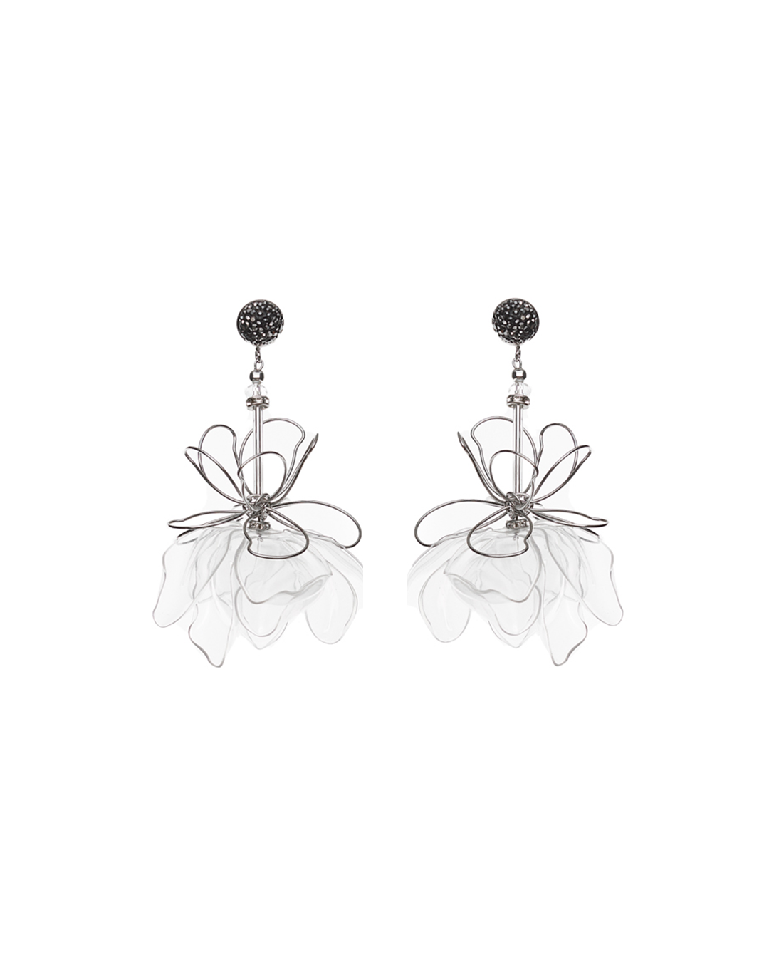Silver Lining Flower Earrings